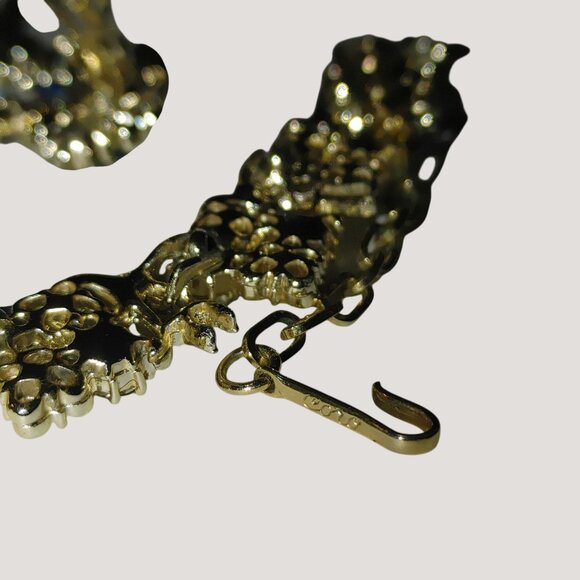 Coro Gold Tone AB Necklace Clip On Earrings Vintage Set Faux Pearls Blue Green - Picture 7 of 10